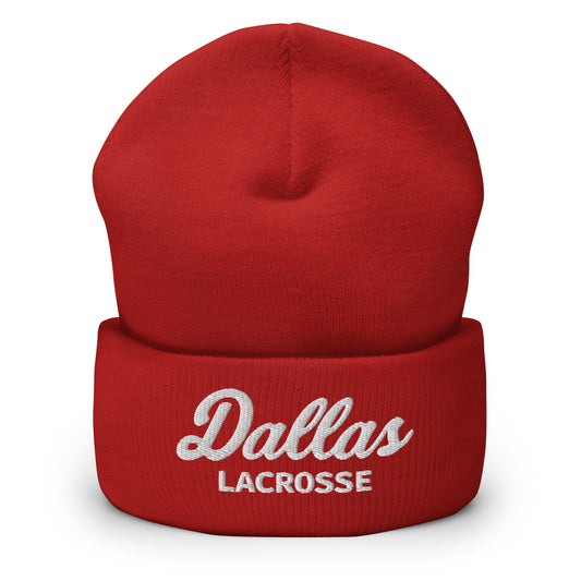 SMU Lacrosse Cuffed Beanie