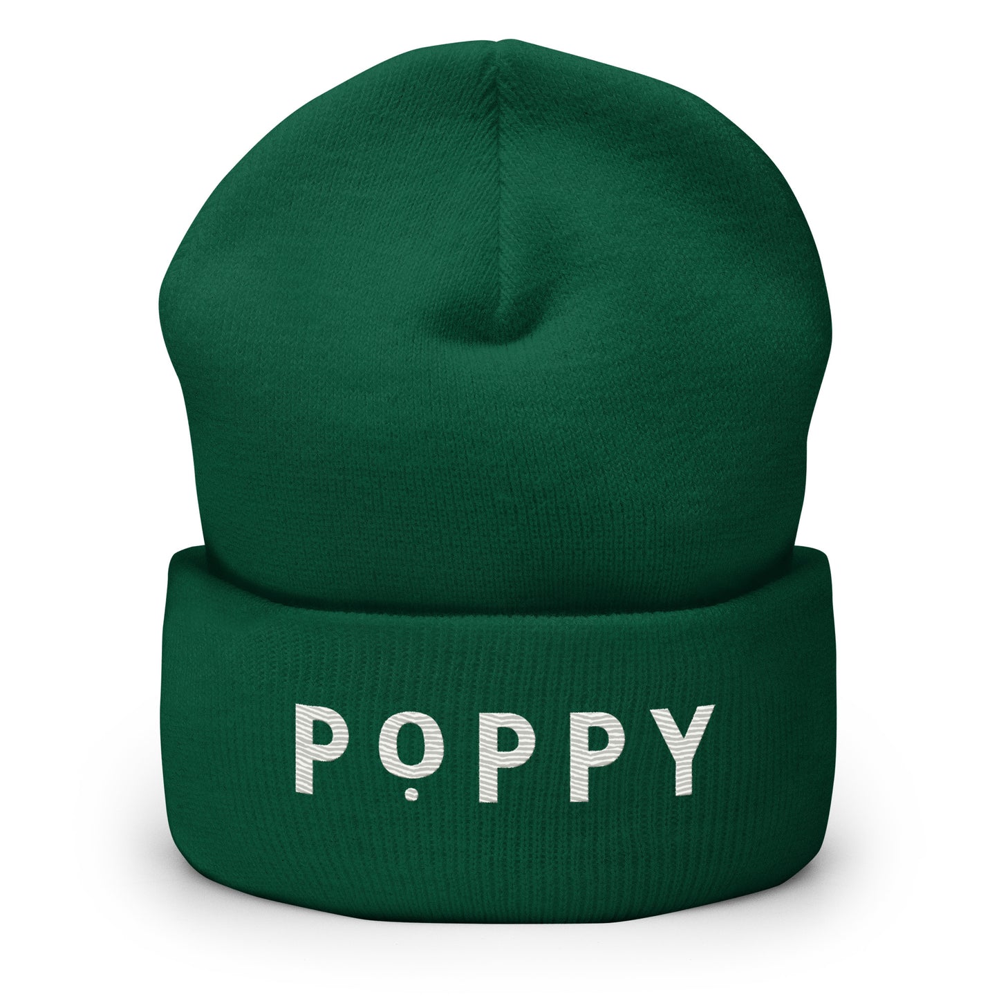 Poppy Flowers Cuffed Beanie