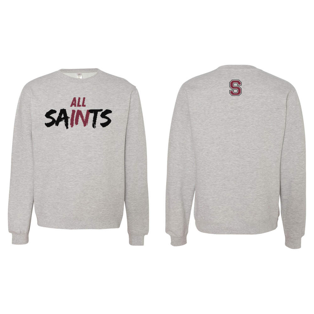 All Saints Crewneck Sweatshirt — Adult Grey Heather