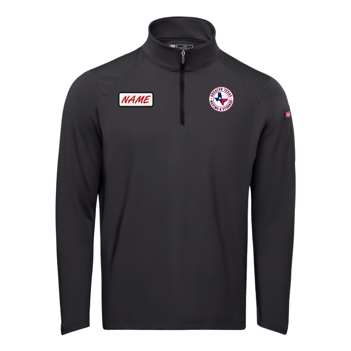 Men's Performance Cadet Collar Quarter-Zip Pullover - Black