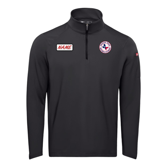 Men's Performance Cadet Collar Quarter-Zip Pullover - Black