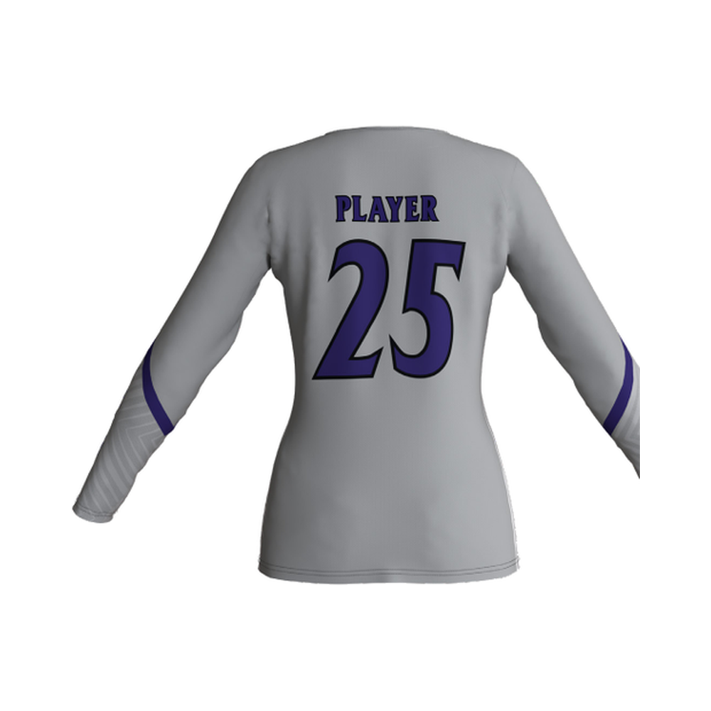 Grey Adidas Long Sleeve Jersey (Libero) — back view