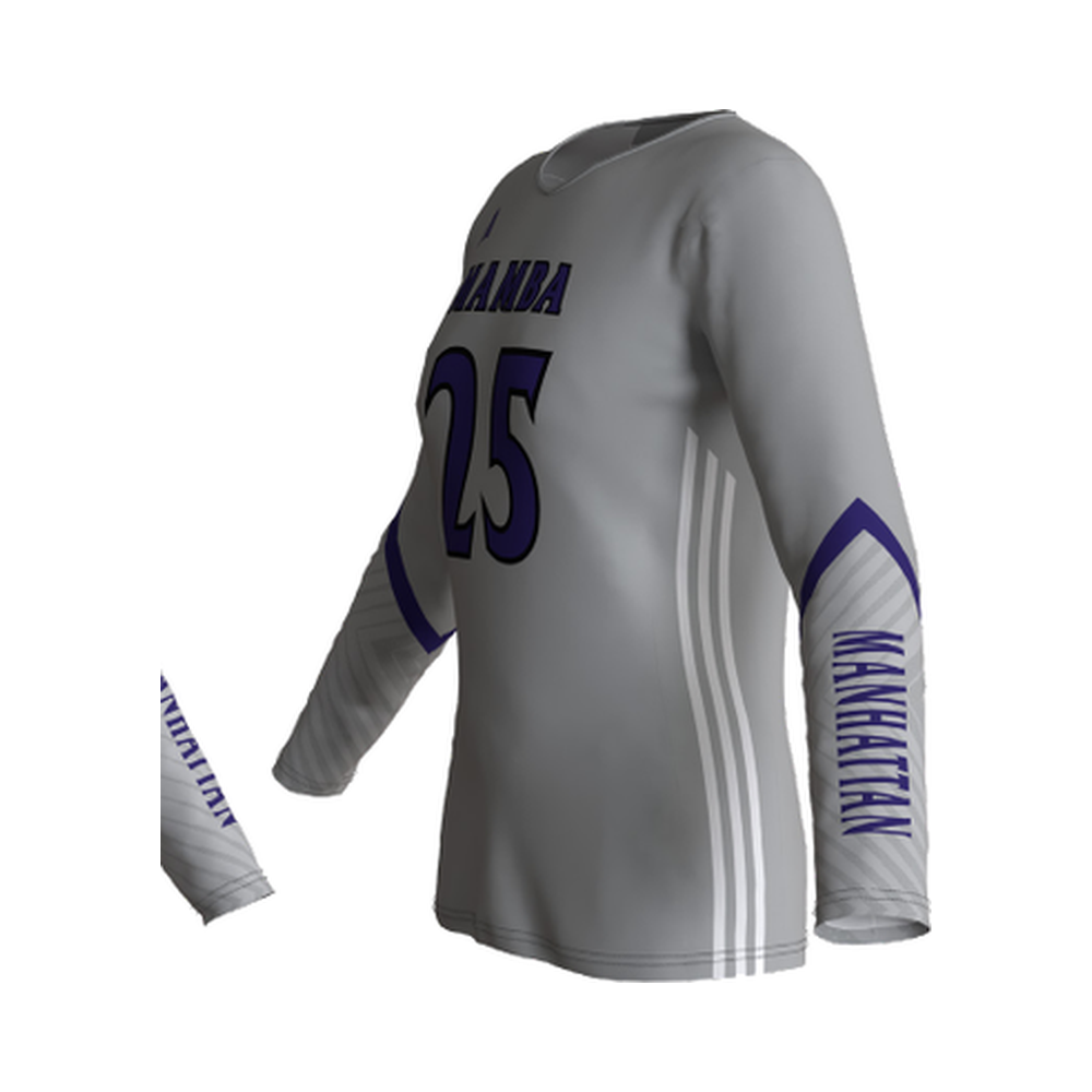 Grey Adidas Long Sleeve Jersey (Libero) — side view