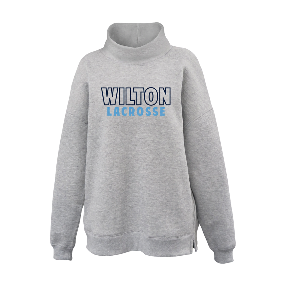 Women's Oversize Mockneck — approved Wilton design — Grey
