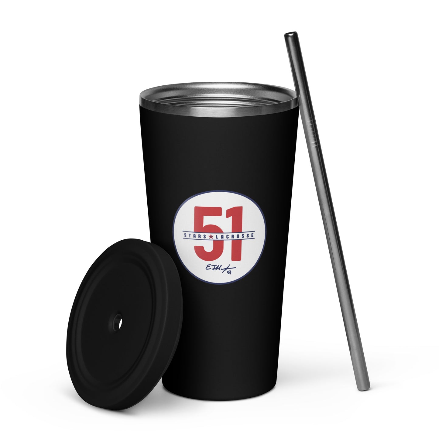 51 Stars Lacrosse Insulated Tumbler w/ Straw (20oz)
