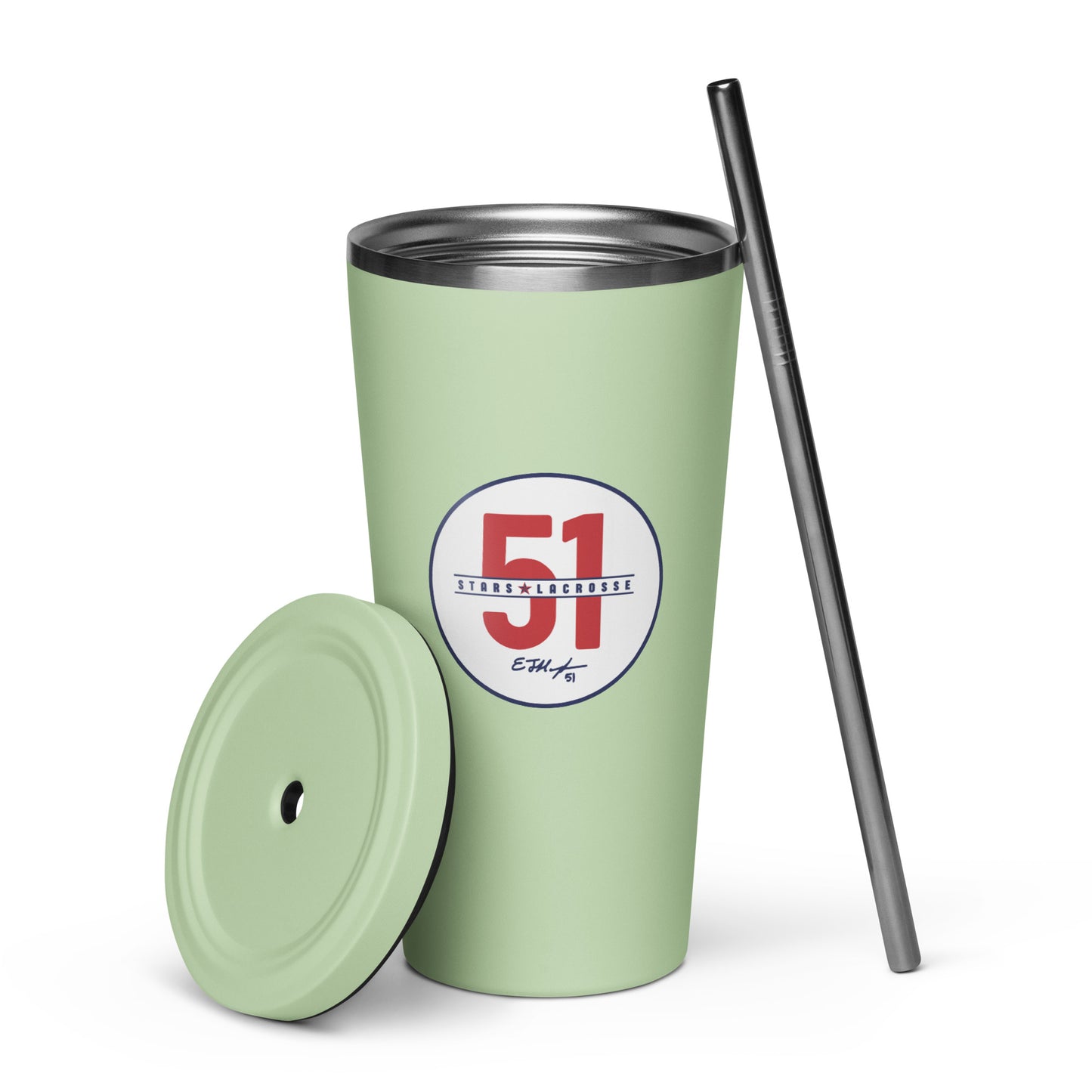 51 Stars Lacrosse Insulated Tumbler w/ Straw (20oz)