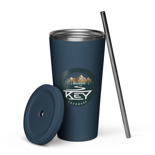 Key Lacrosse Insulated Tumbler w/ Straw (20oz)