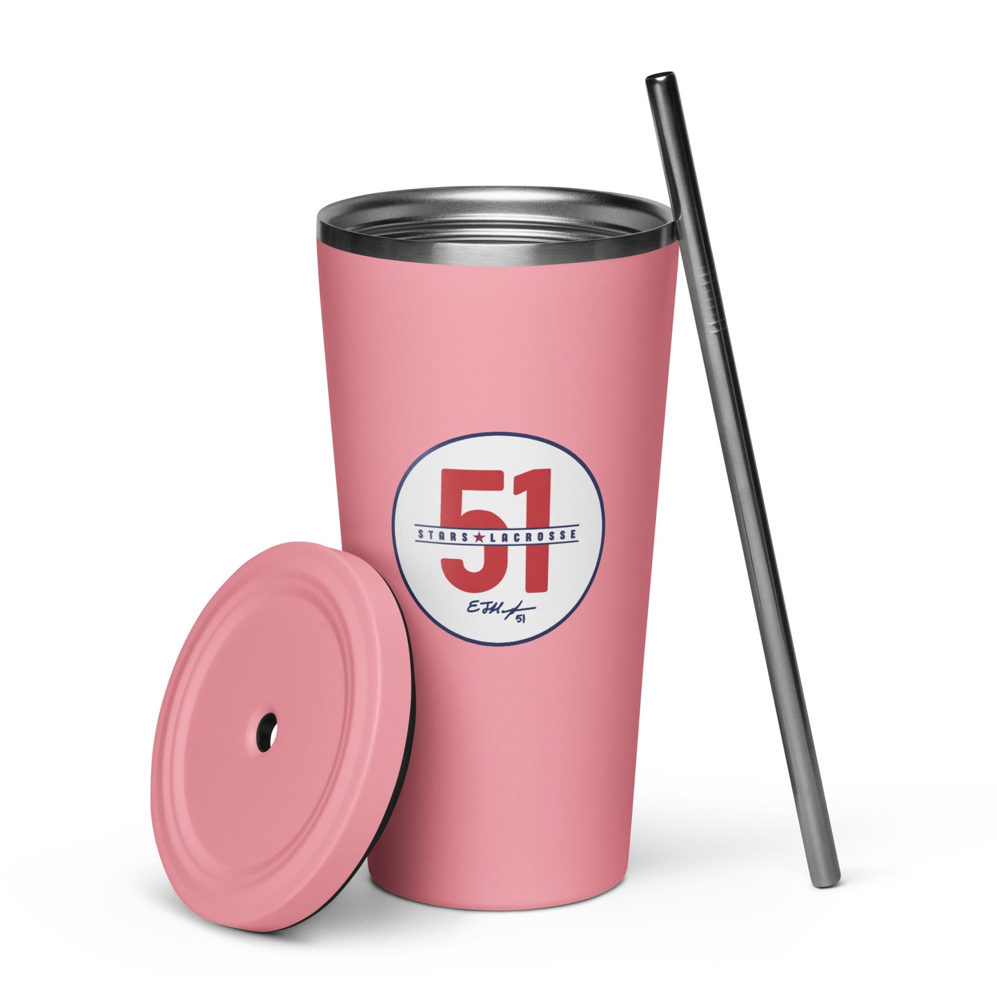 51 Stars Lacrosse Insulated Tumbler w/ Straw (20oz)