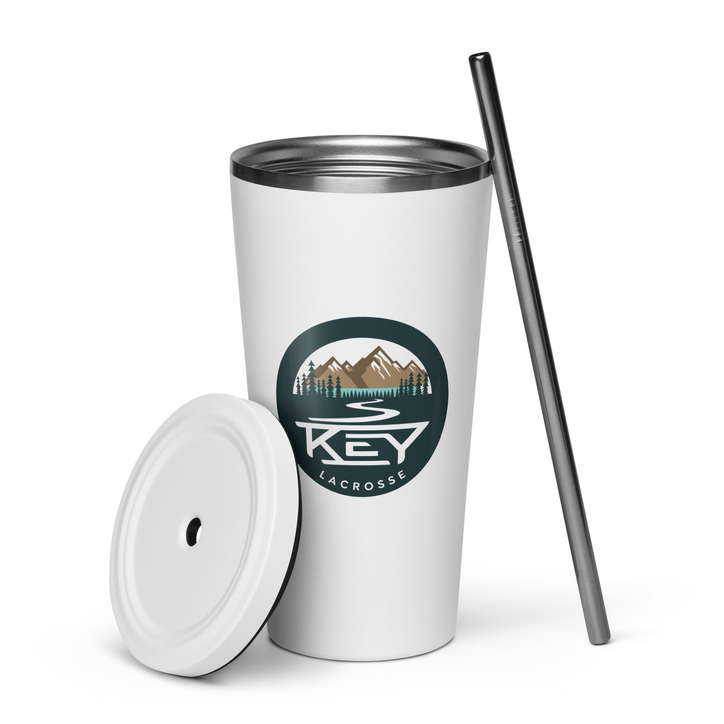 Key Lacrosse Insulated Tumbler w/ Straw (20oz)