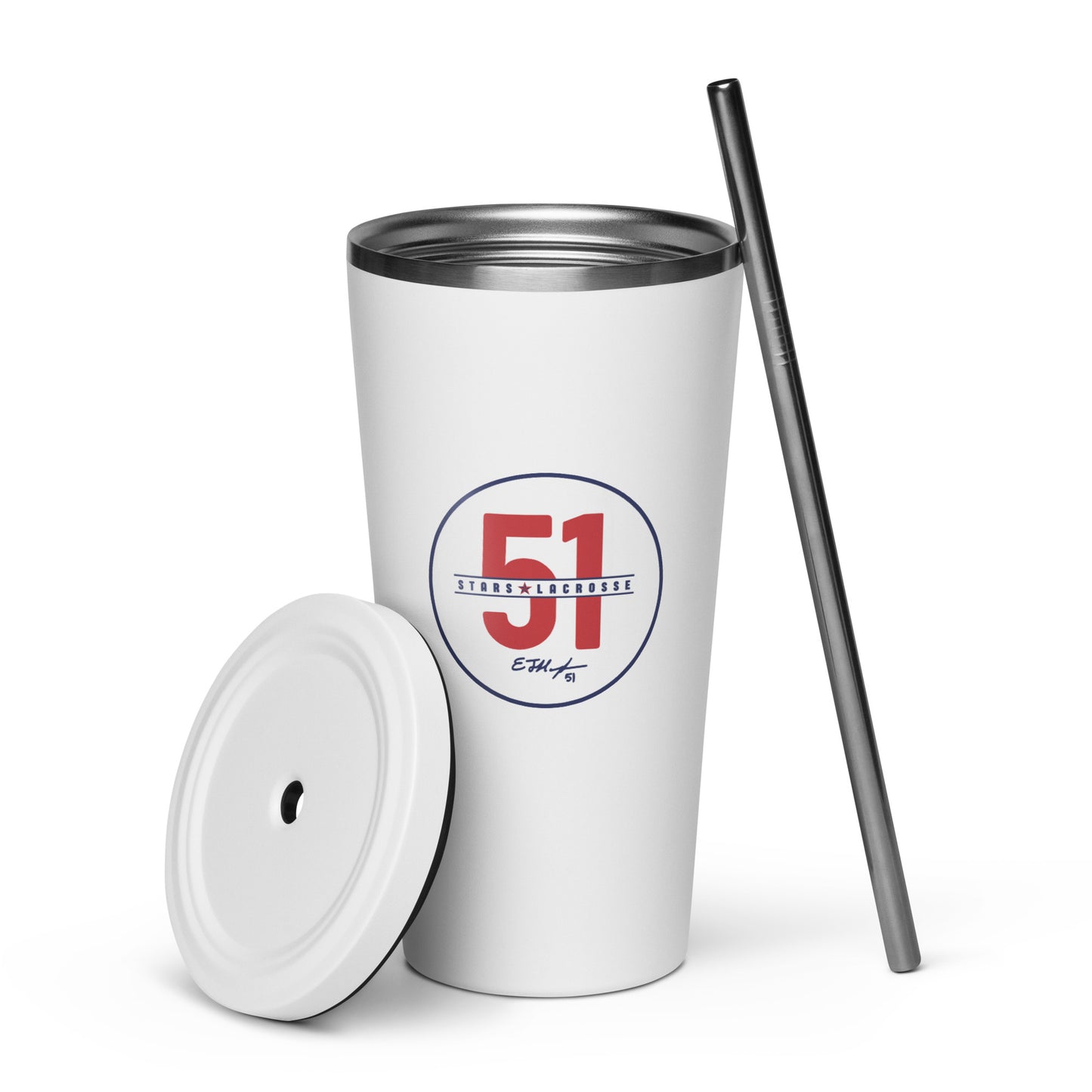 51 Stars Lacrosse Insulated Tumbler w/ Straw (20oz)