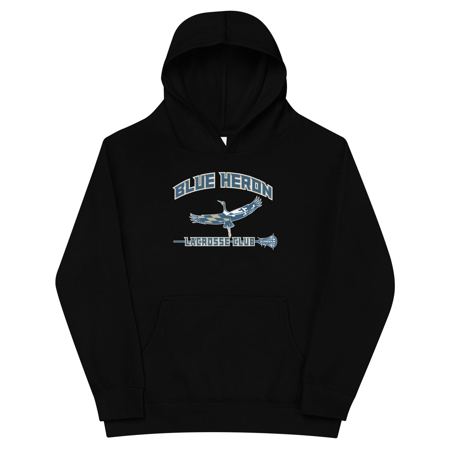 Youth Blue Heron Lacrosse Cotton Heritage Hoodie