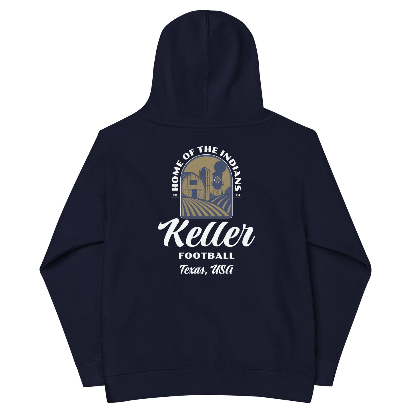 Youth Keller Football Cotton Heritage Hoodie
