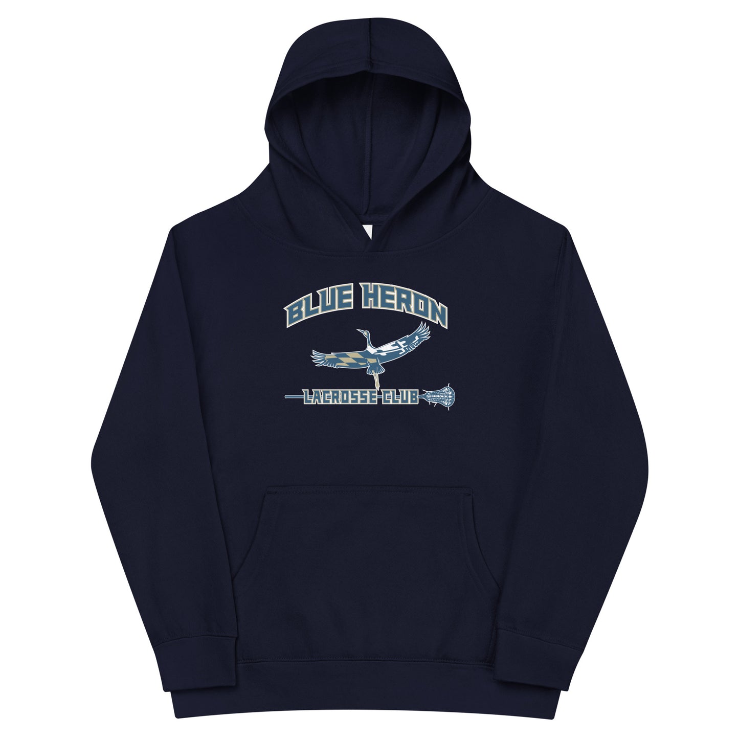 Youth Blue Heron Lacrosse Cotton Heritage Hoodie