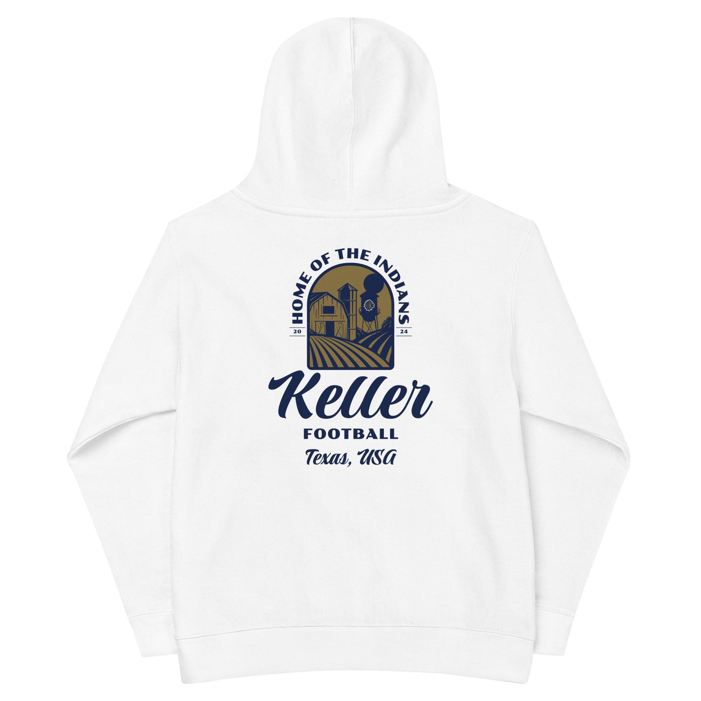 Youth Keller Football Cotton Heritage Hoodie