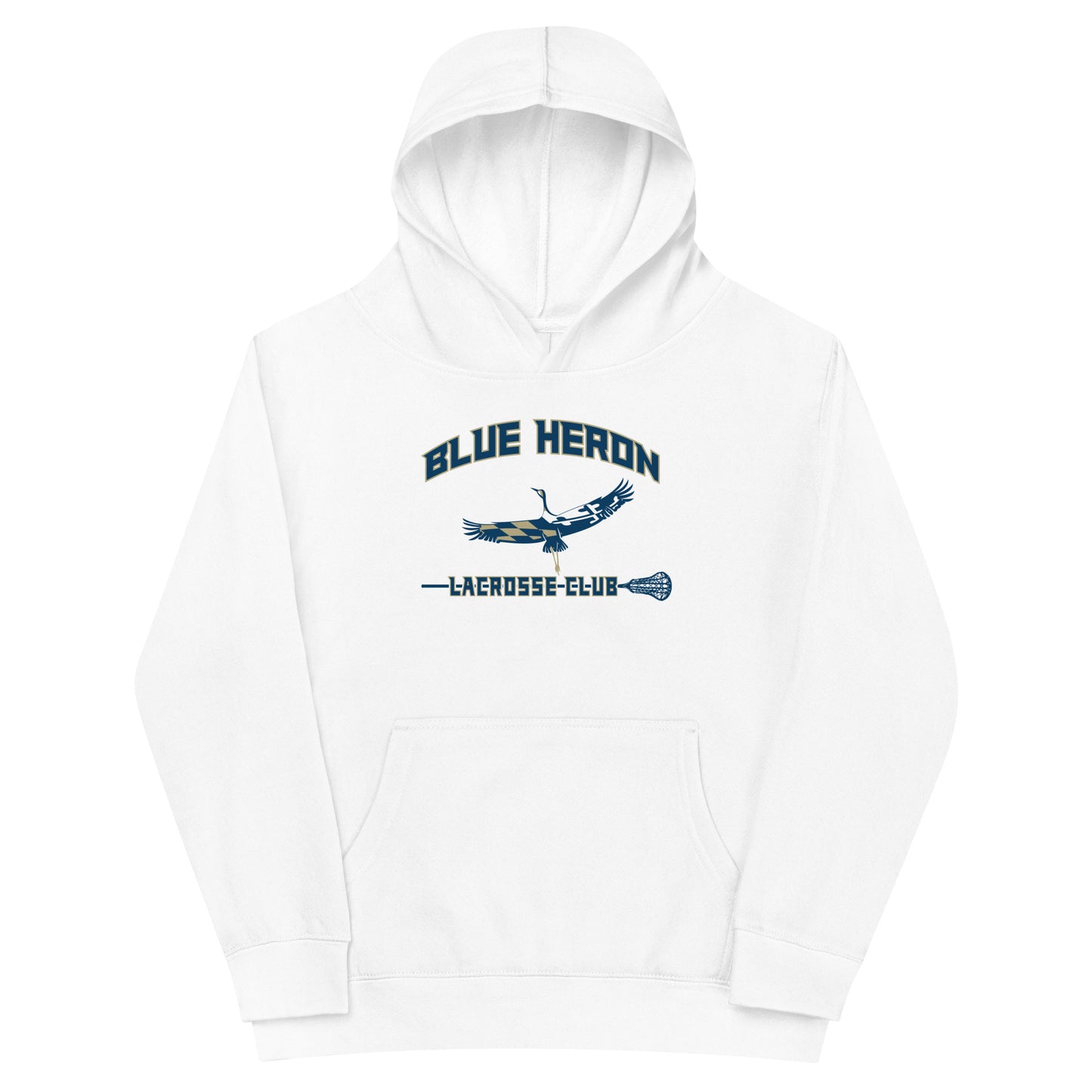 Youth Blue Heron Lacrosse Cotton Heritage Hoodie