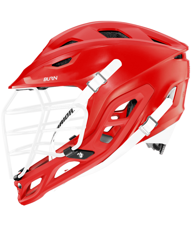 BURN HELMET MASK (WHITE) - RD RED