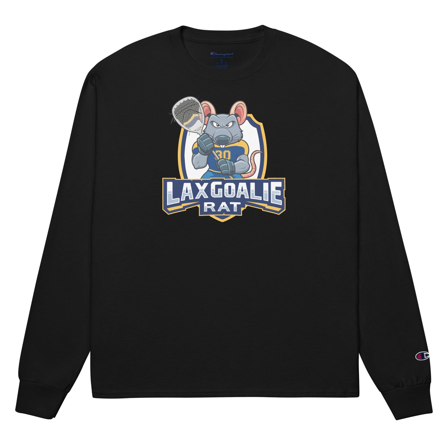Adult Lax Goalie Rat Champion Long Sleeve Shirt