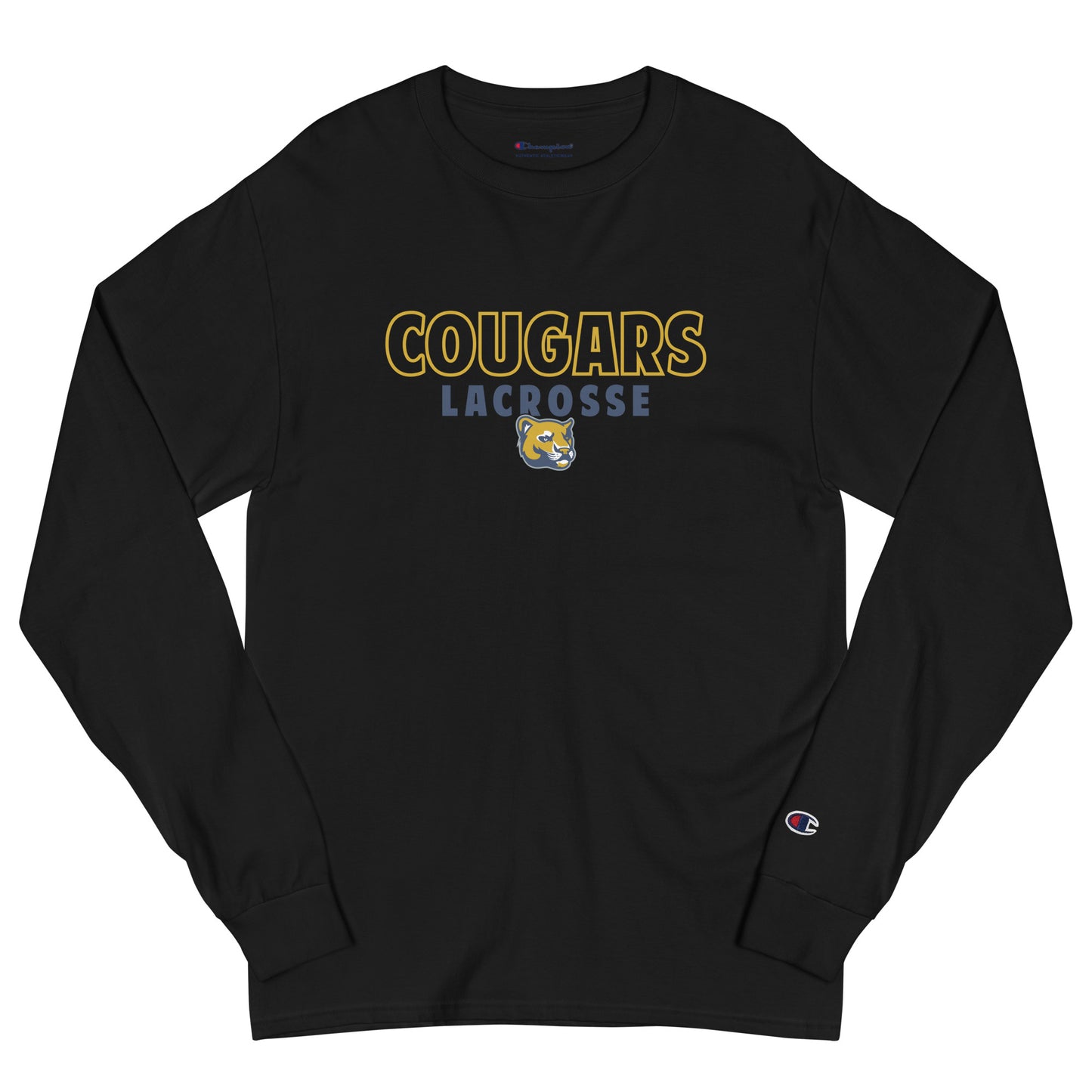 Adult Evergreen Cougars Lacrosse Champion Long Sleeve Shirt