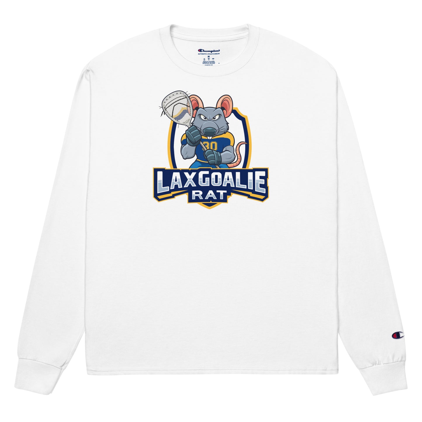 Adult Lax Goalie Rat Champion Long Sleeve Shirt