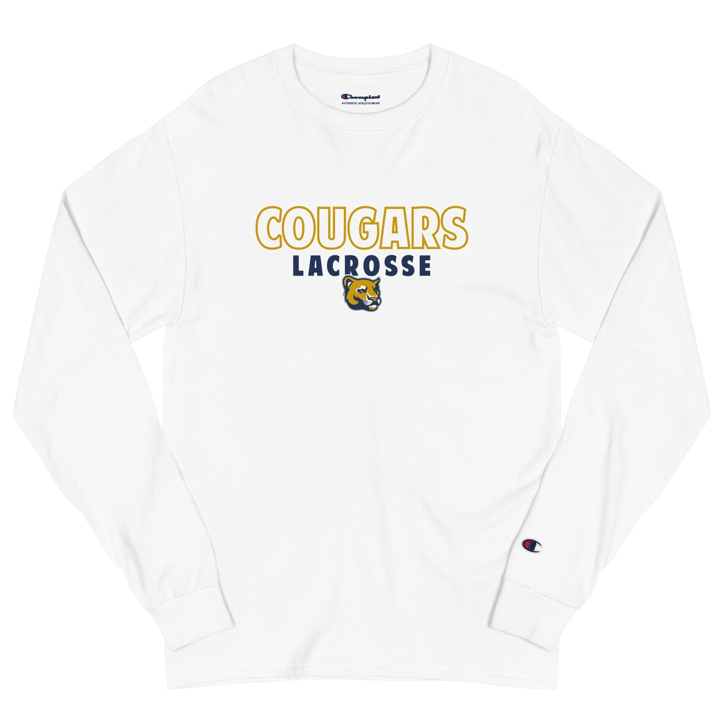 Adult Evergreen Cougars Lacrosse Champion Long Sleeve Shirt