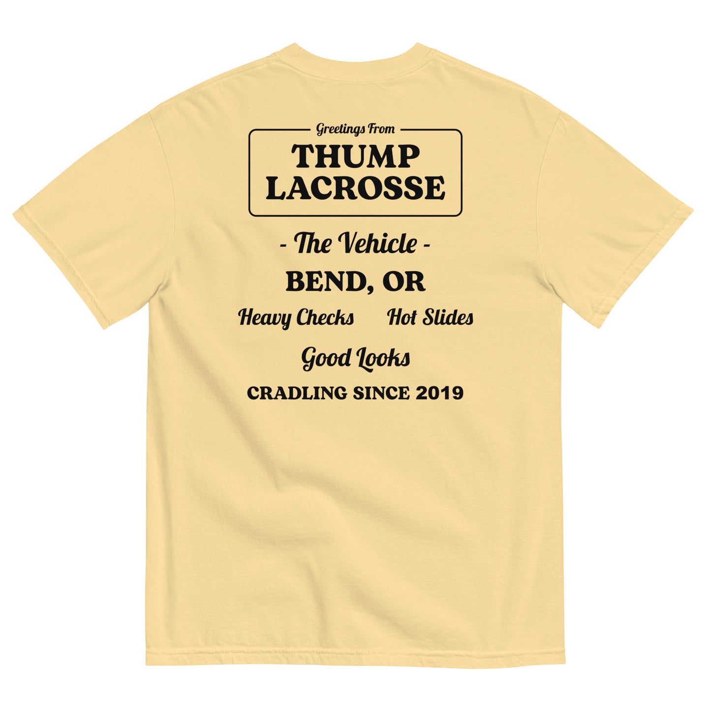 Adult Thump Lacrosse Comfort Colors Tee | The Vehicle