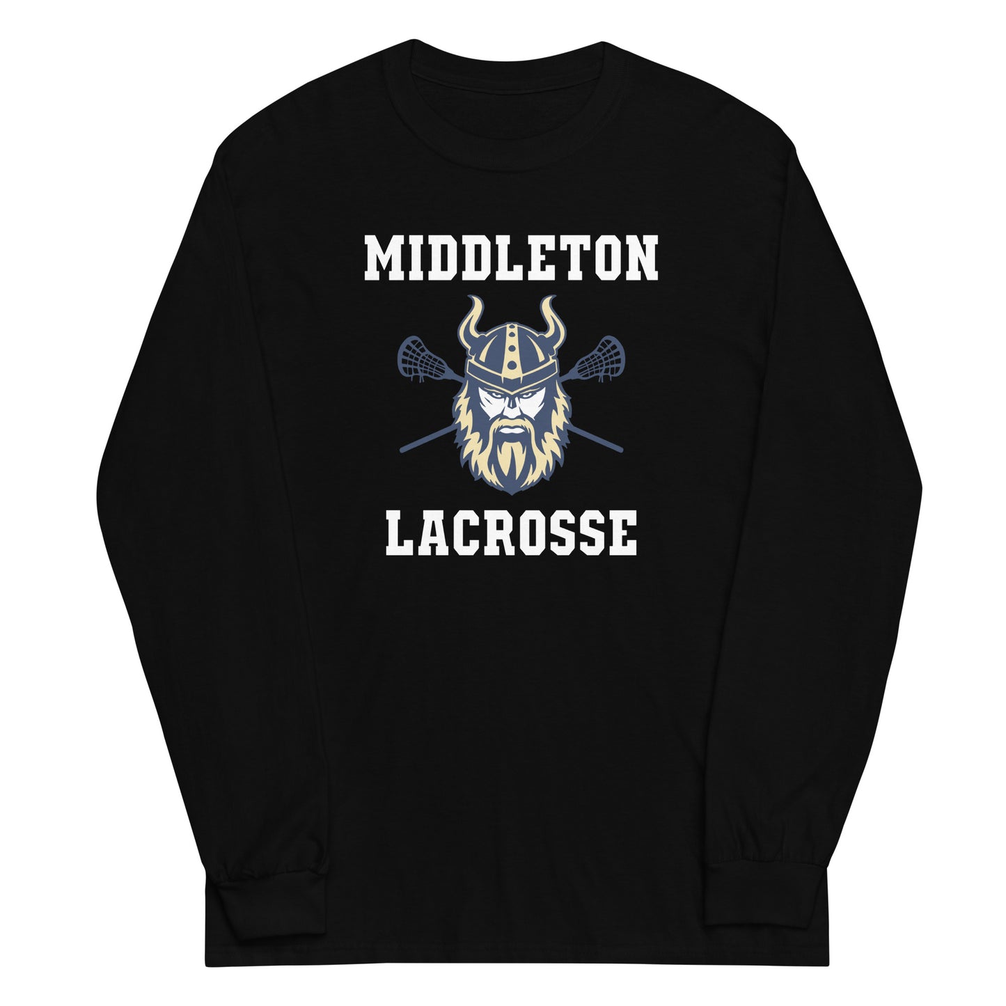 Adult Middleton Vikings Lacrosse Gildan Long Sleeve Shirt