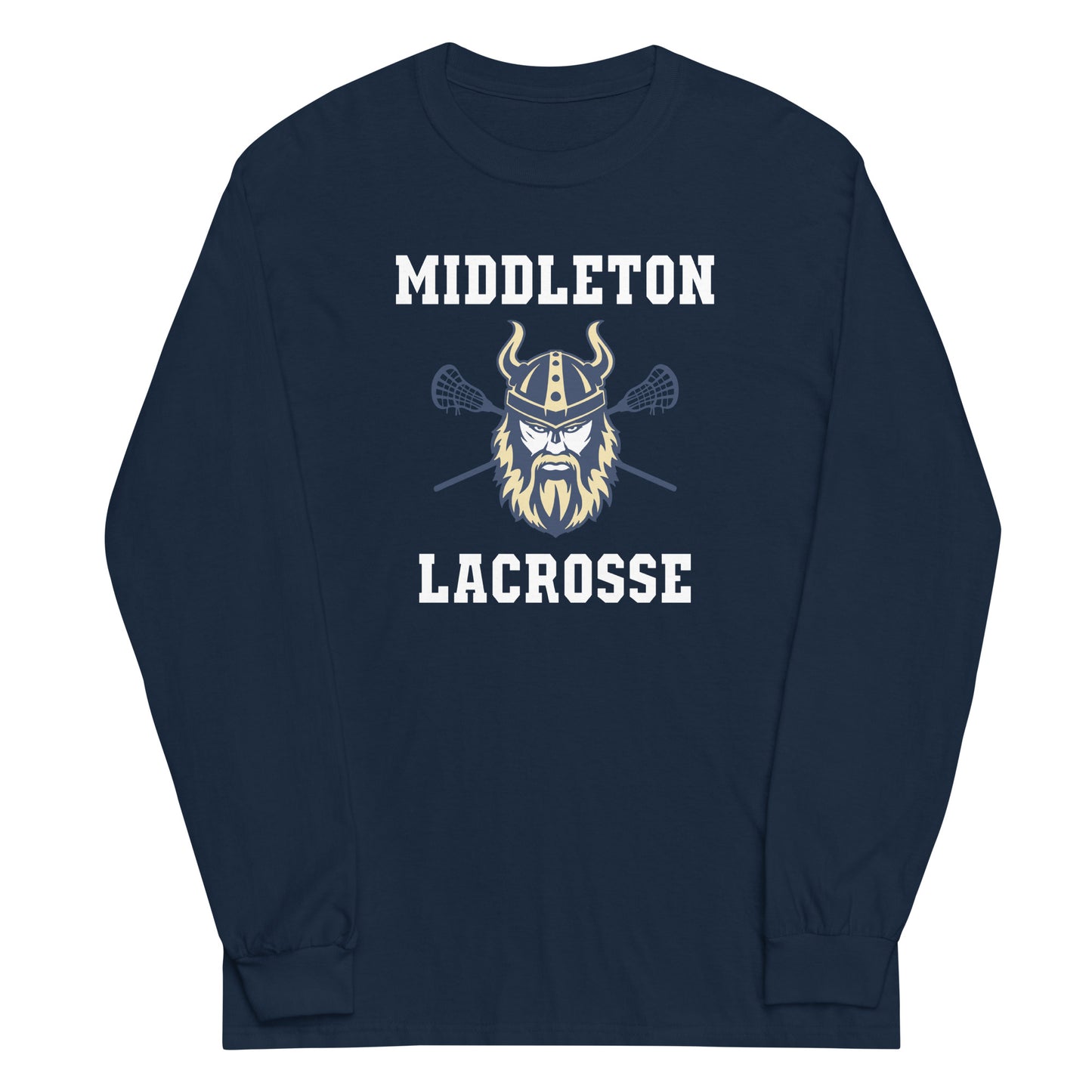 Adult Middleton Vikings Lacrosse Gildan Long Sleeve Shirt