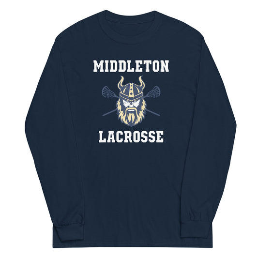Adult Middleton Vikings Lacrosse Gildan Long Sleeve Shirt