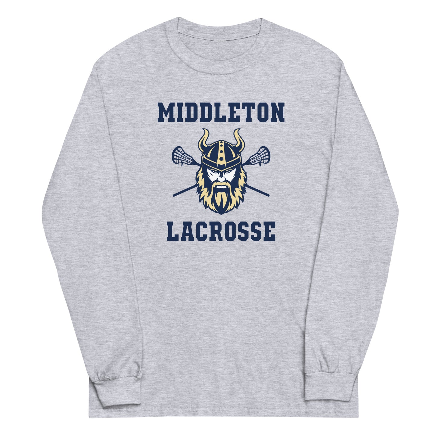 Adult Middleton Vikings Lacrosse Gildan Long Sleeve Shirt