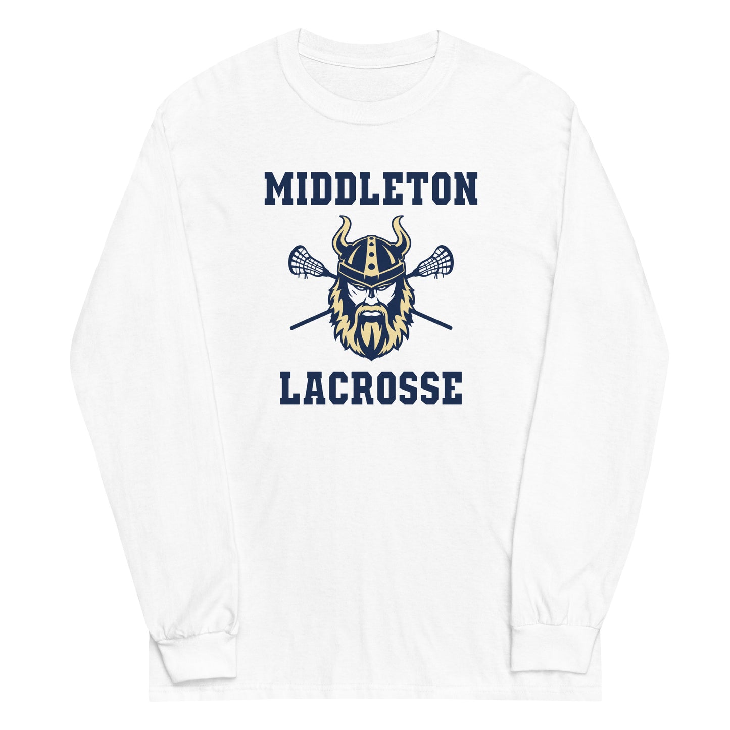 Adult Middleton Vikings Lacrosse Gildan Long Sleeve Shirt