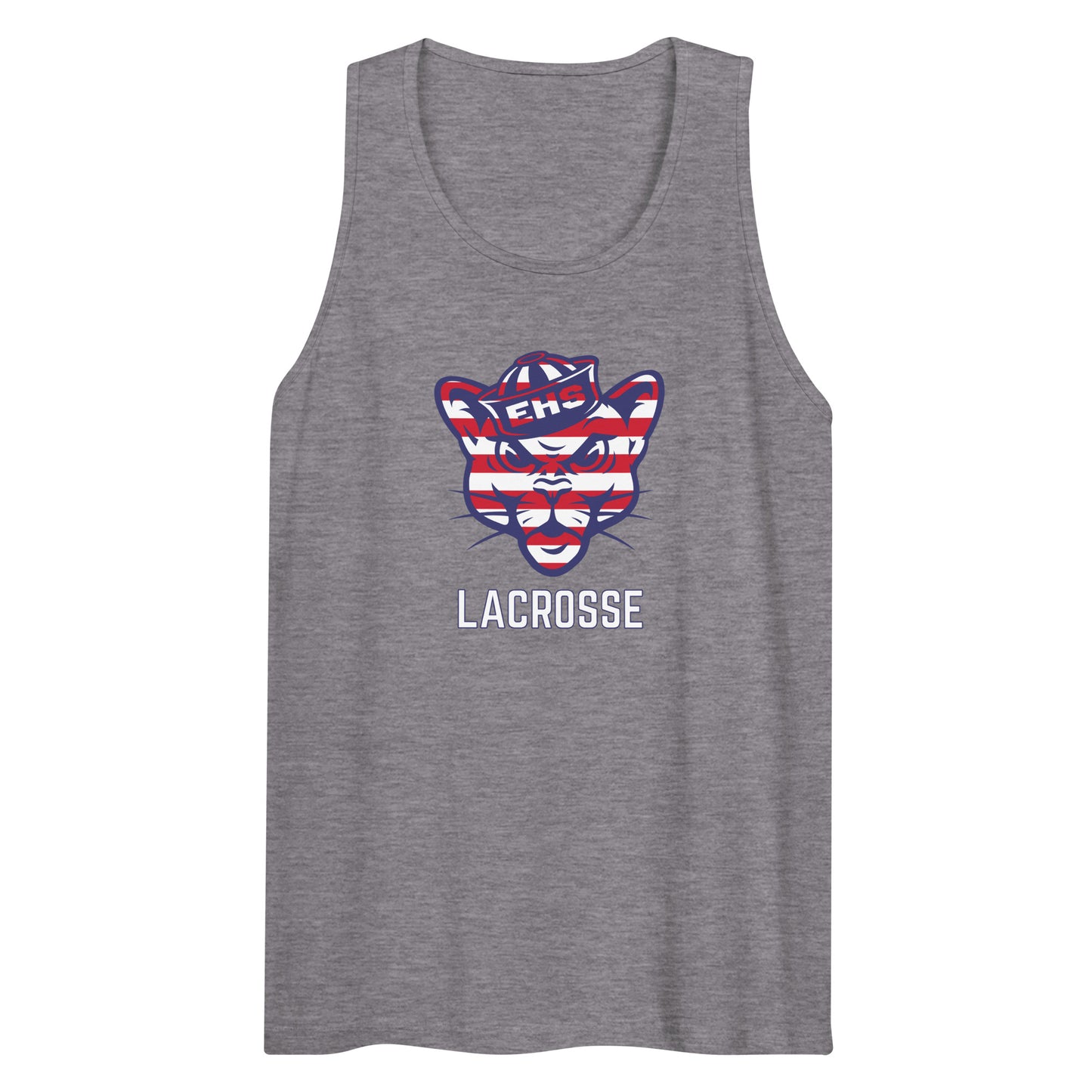 Adult Evergreen Lacrosse USA Cotton Heritage Tank