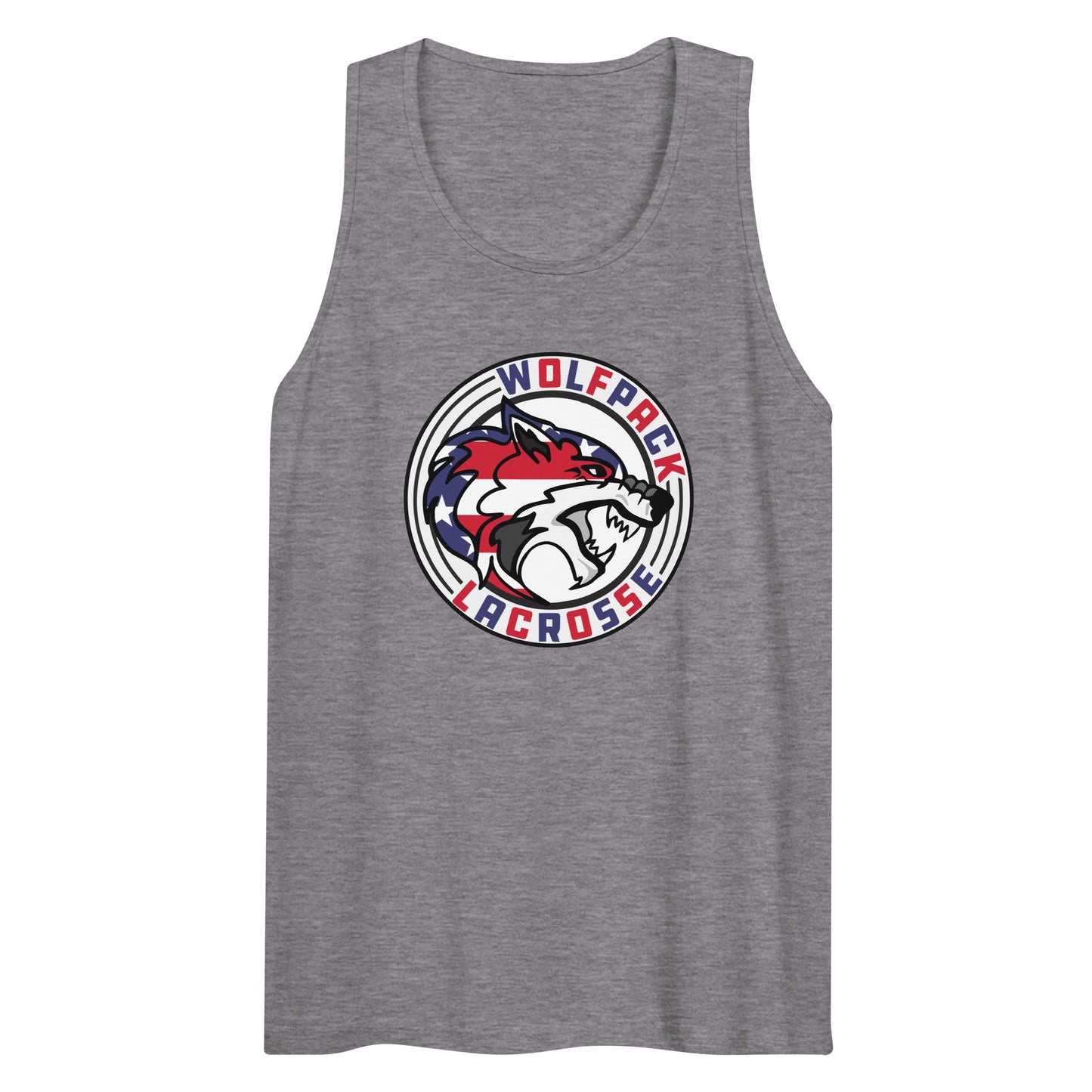 Adult Wolfpack Lacrosse USA Cotton Heritage Tank