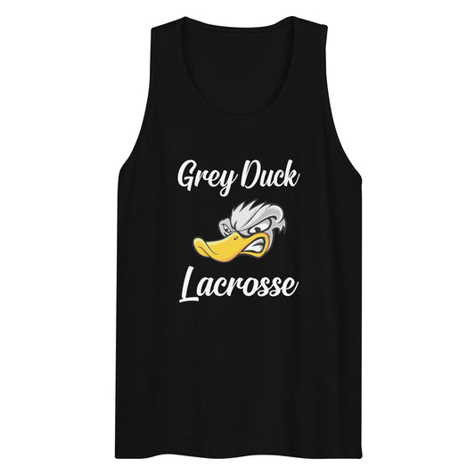 Adult Grey Duck Lacrosse Cotton Heritage Tank