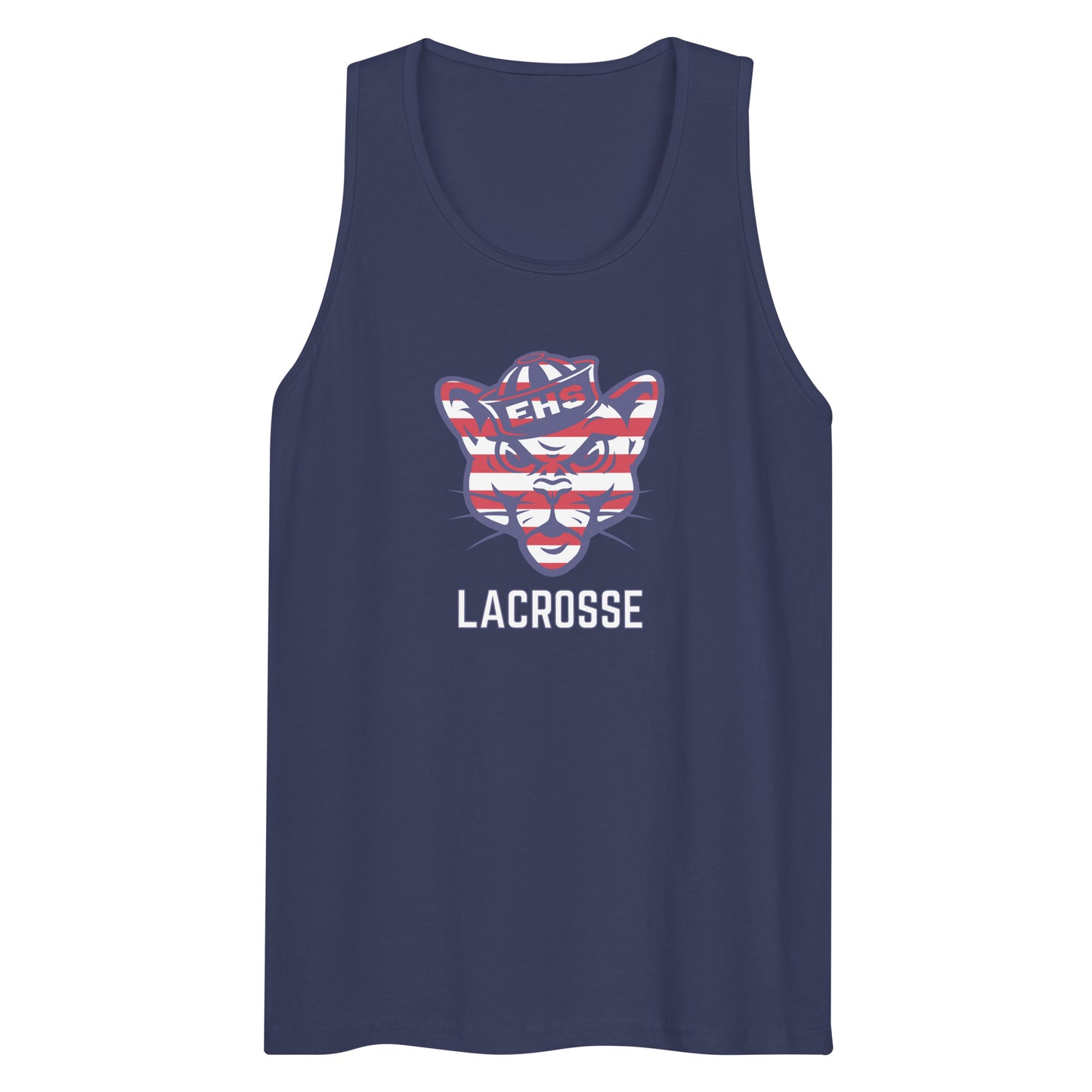 Adult Evergreen Lacrosse USA Cotton Heritage Tank