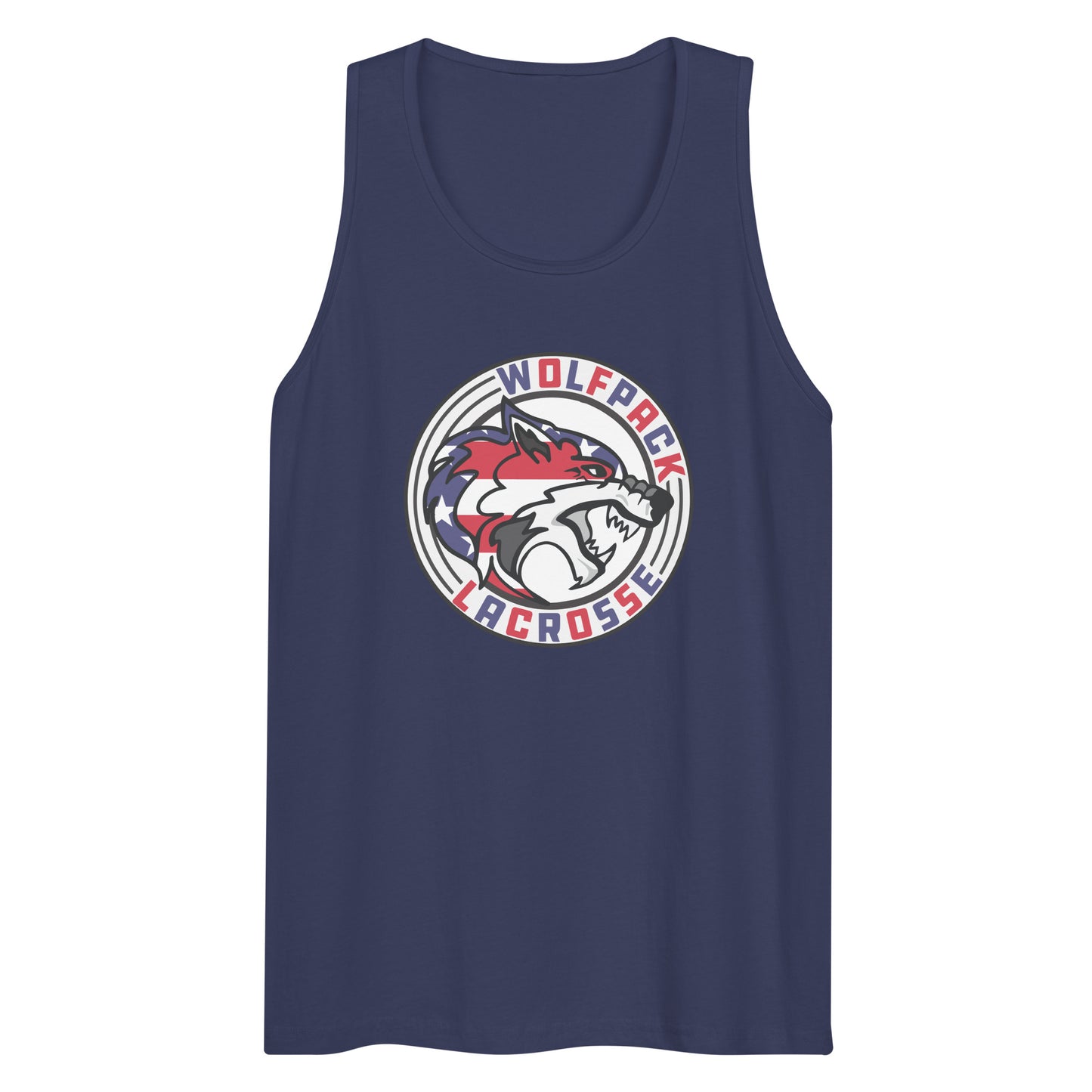 Adult Wolfpack Lacrosse USA Cotton Heritage Tank
