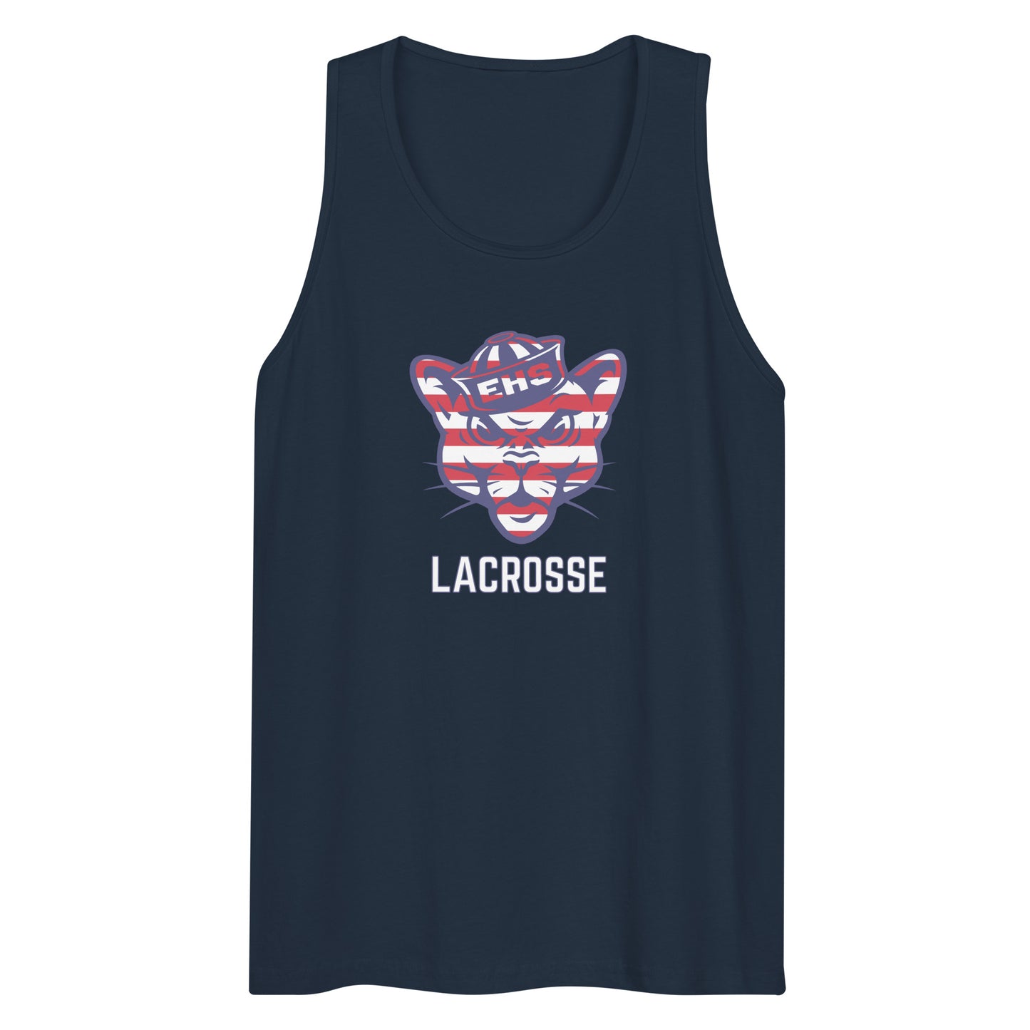 Adult Evergreen Lacrosse USA Cotton Heritage Tank