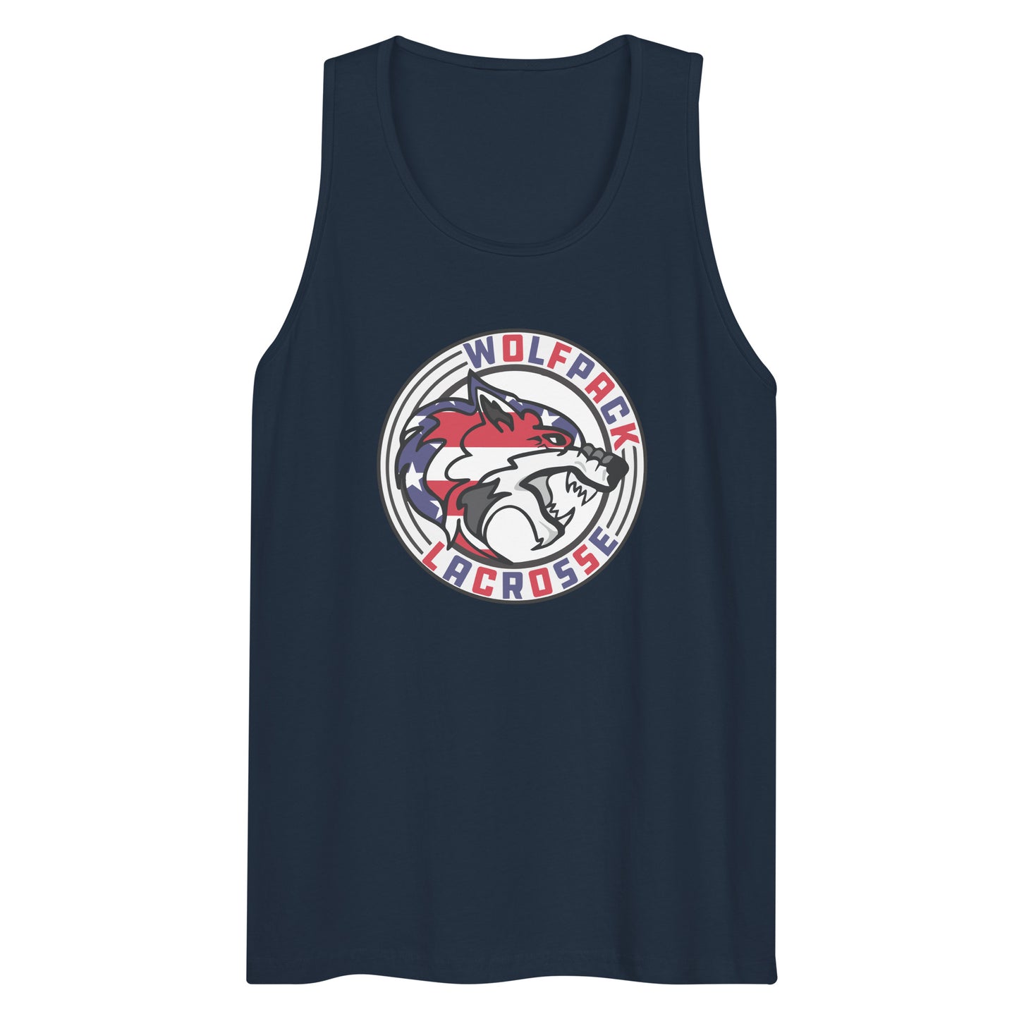 Adult Wolfpack Lacrosse USA Cotton Heritage Tank