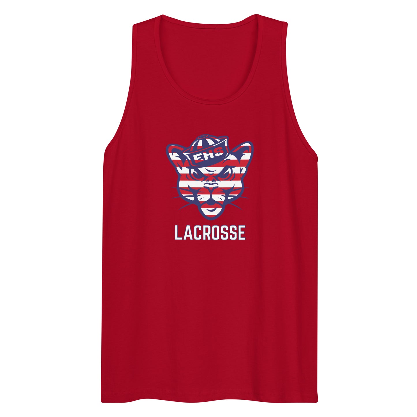 Adult Evergreen Lacrosse USA Cotton Heritage Tank