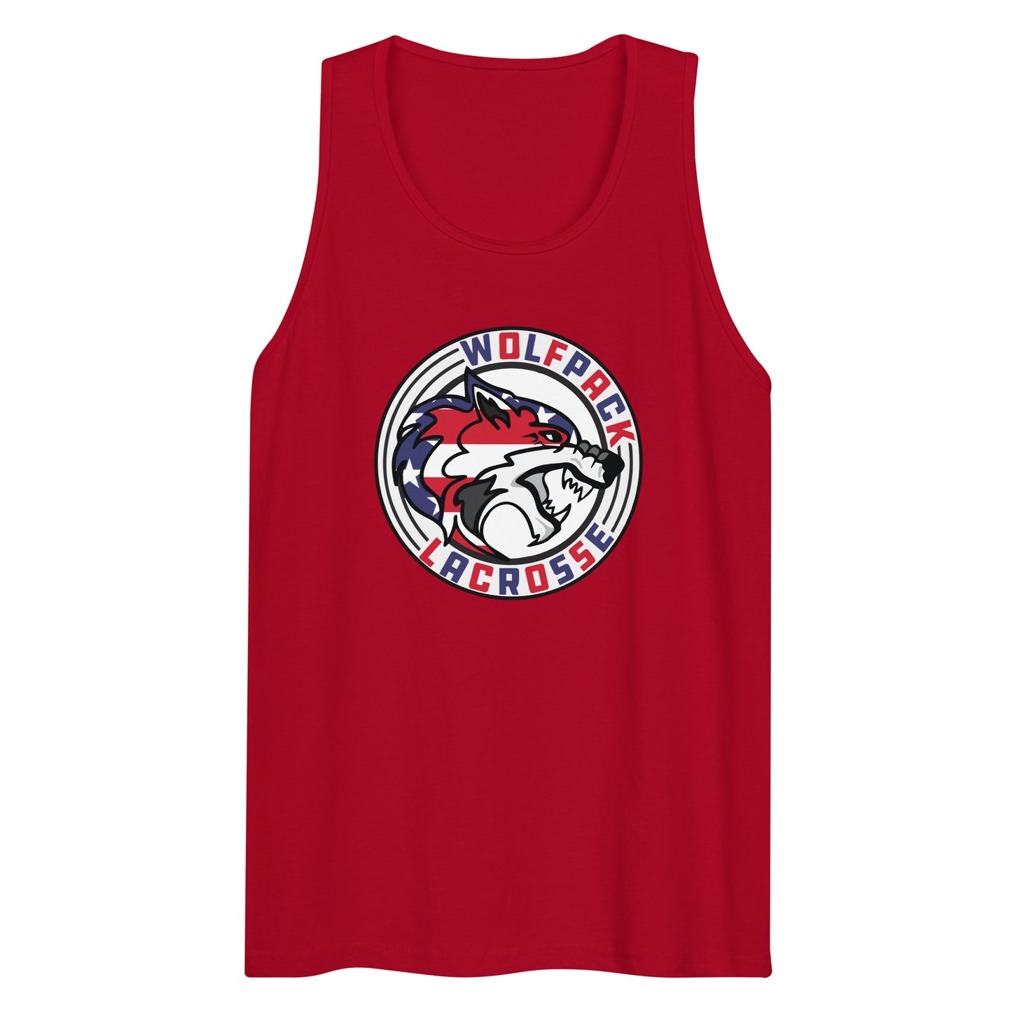 Adult Wolfpack Lacrosse USA Cotton Heritage Tank