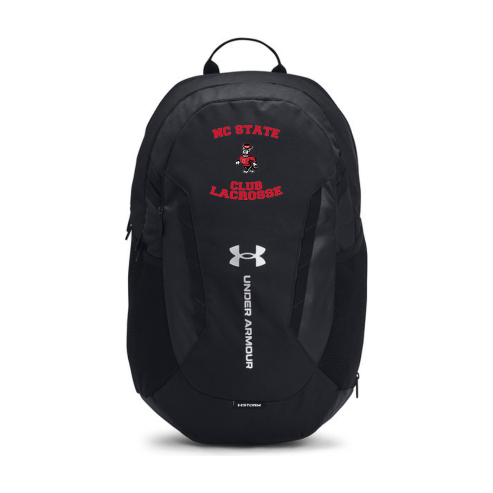 NC State Club Lacrosse Under Armour Hustle Backpack 6.0 - Black