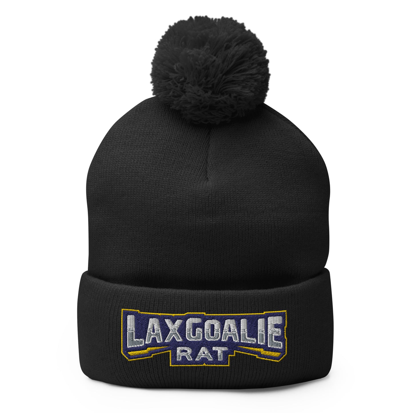 Lax Goalie Rat Pom-Pom Beanie