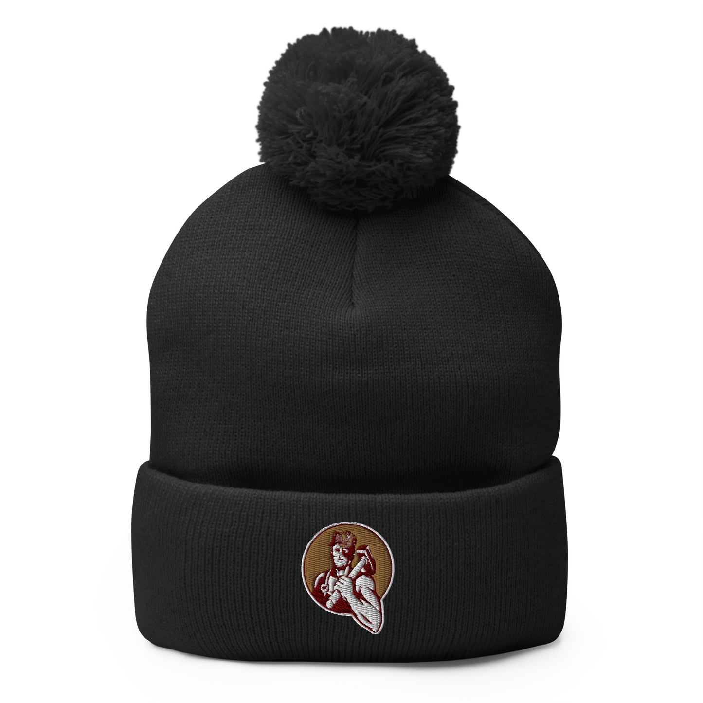 Brunswick Wrestling Pom Pom Beanie