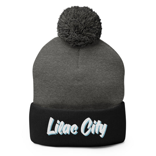 Lilac City Lacrosse Pom-Pom Beanie