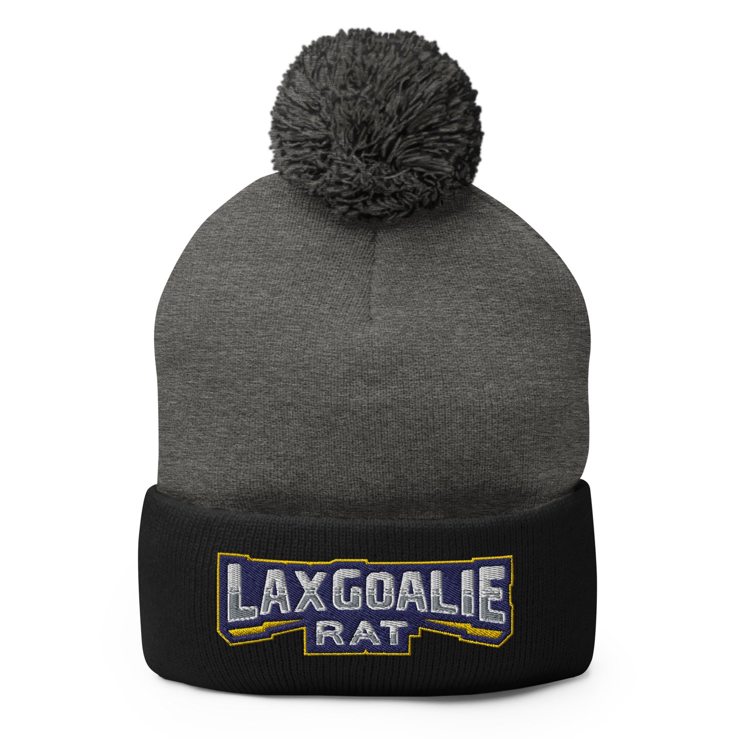 Lax Goalie Rat Pom-Pom Beanie