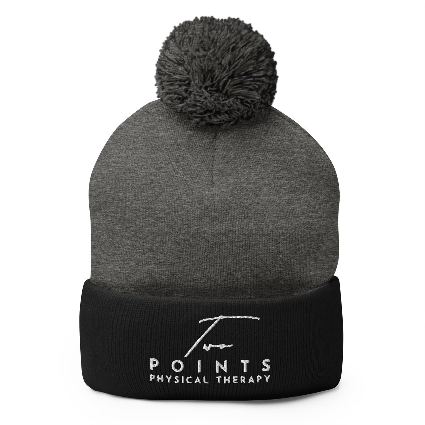 Two Points Physical Therapy Pom-Pom Beanie
