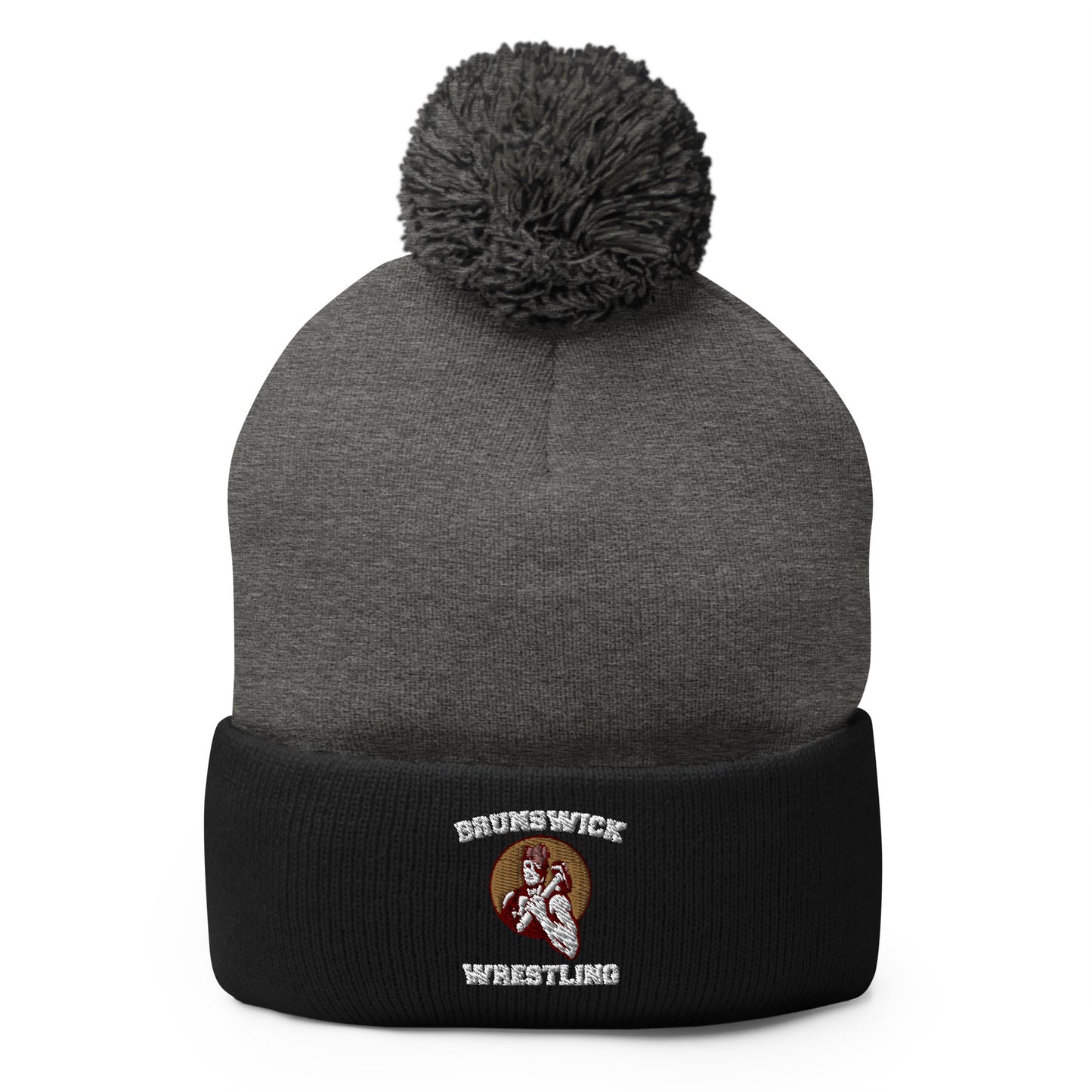 Brunswick Wrestling Pom Pom Beanie