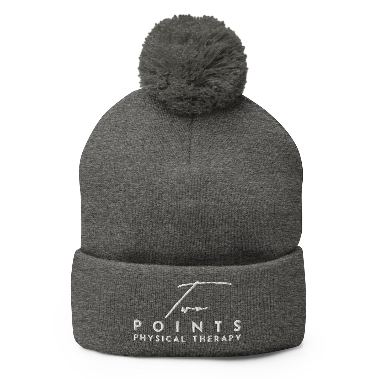 Two Points Physical Therapy Pom-Pom Beanie