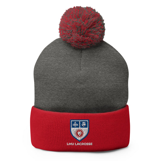 LMU Lacrosse Pom Beanie