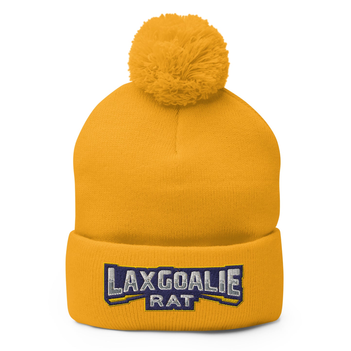Lax Goalie Rat Pom-Pom Beanie