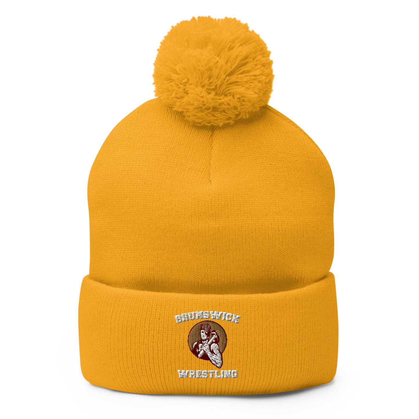 Brunswick Wrestling Pom Pom Beanie